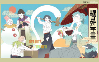 People umbrellas dog bench building - a poster of a group free wallpaper