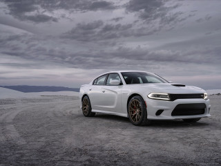 Dodge charger desert road cloudy - a desert road free wallpaper