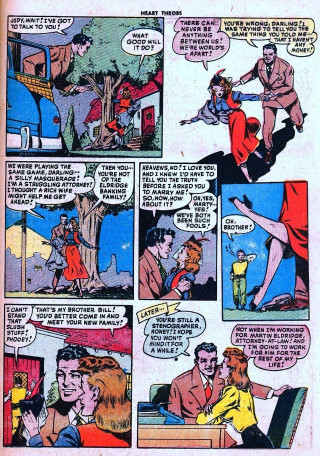 Comic strip woman man talking 2 - his lap free wallpaper for mobile