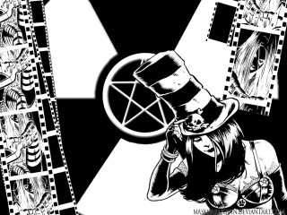 Person hat pentagram camera drawing - their neck free wallpaper for desktop