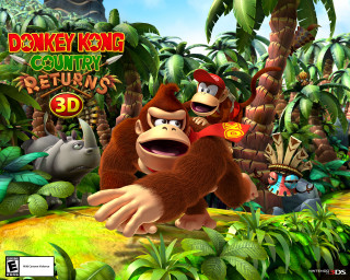 Donkey kong country returns 3d - a game free wallpaper