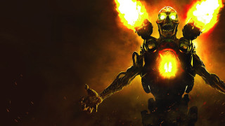 Man flames face arms fire 2 - biomechanical free wallpaper for desktop