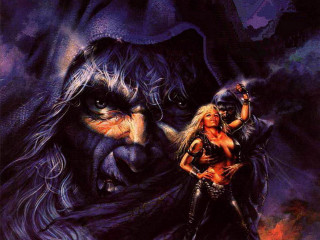 Woman knife demon demonface painting - a demon face free wallpaper