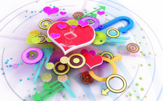 Heart scissors plate wireframe netart - a wireframe diagram free wallpaper