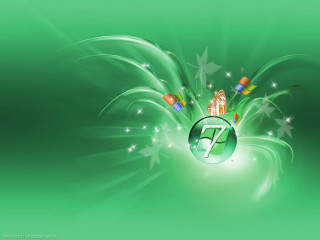 Green background seven sevens - adobe photoshop free wallpaper for desktop