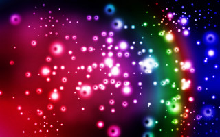 Colorful bubbles rainbow volumetric lights - many free wallpaper