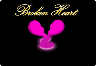 Black background pink heart broken - net art free wallpaper