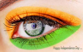 Woman green orange makeup camera - makeup free wallpaper