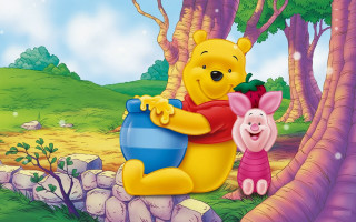 Winnie the pooh piglet cartoon 2 - free anime wallpaper for desktop
