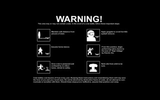 Warning sign dark room instructions - sticker free wallpaper
