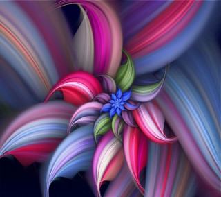 Colorful flower blue center multicolored 2 - elizabeth murray free wallpaper for tablet