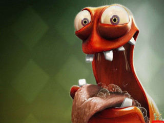 Cartoon character toothbrush mouth funny 2 - a toothbrush free wallpaper