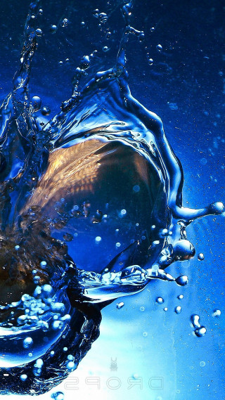 Blue liquid brown object water 2 - water free wallpaper for mobile