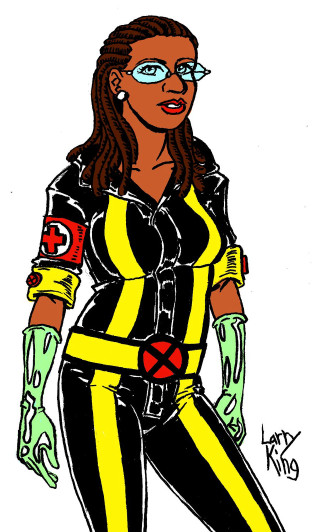 Woman yellow black outfit red - underground comix free wallpaper for mobile