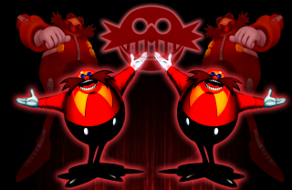Red birds glowing skull symbol - neodada free wallpaper