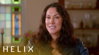 Woman smiling leather jacket stained - alex grey free wallpaper