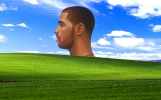 Man head grass field blue - the middle of a field free wallpaper for desktop