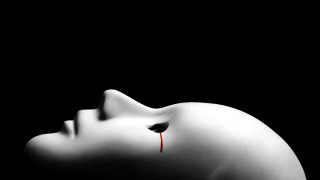 Woman bleeding eye red line - the dark free wallpaper for desktop