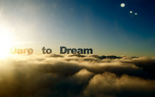 Dare to dream above clouds - the sun light free wallpaper