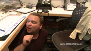 Man surprised desk phone laptop - a man sitting free wallpaper