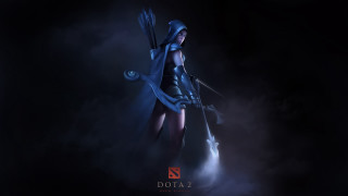 Woman costume bow arrow dark - splash art free wallpaper for desktop