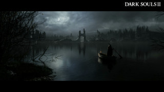 Man boat dark lake castle - a man in a boat free wallpaper