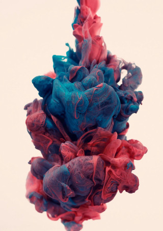 Red blue substance floating white - alberto seveso free wallpaper for mobile