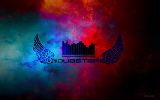 Colorful background music equalizer wings - abstract free wallpaper for desktop