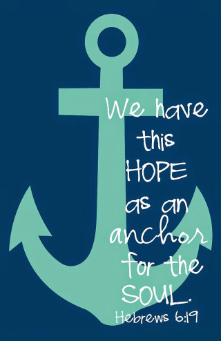 Blue anchor bible verse anchor - folk art free wallpaper for mobile