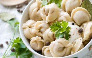 Dumplings bowl parsley table items - other item free wallpaper