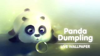 Panda sitting bubbles mouth dumping - art station free wallpaper for desktop