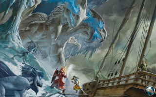 Ship dragon attack man horse 2 - chris rahn free wallpaper