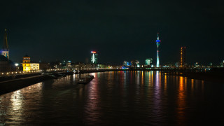 City skyline night river bridge 5 - caspar wolf free wallpaper for desktop