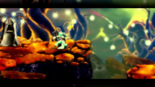 Cartoon man woman rock forest - epsylon point free wallpaper