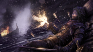 Man sitting rock fire hydrant - a rock next free wallpaper