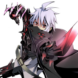 White hair black outfit sword 2 - white hair free wallpaper for tablet