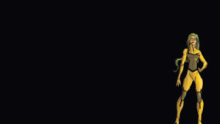 Woman yellow black suit dark - evariste vital luminai free wallpaper