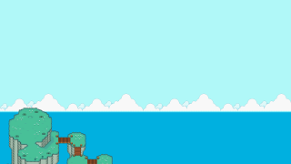 Cartoon character game screen sky - a blue ocean free wallpaper