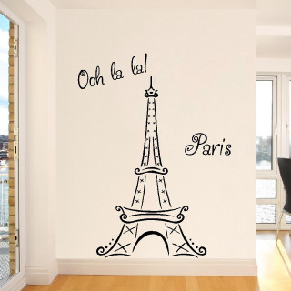 Eiffel tower paris wall decal - a minimalist painting free wallpaper