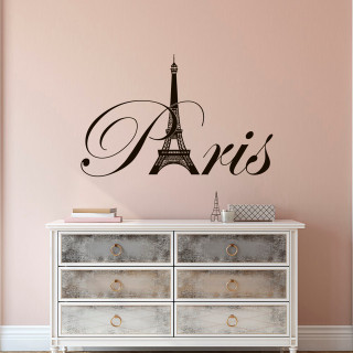 Paris black font pink wall - a dresser free wallpaper