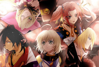 Anime characters expressions hair group 2 - a mosaic free wallpaper for desktop