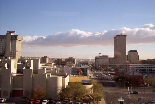 Cityscape twilight bridge skyscraper cloudy - a few car free wallpaper