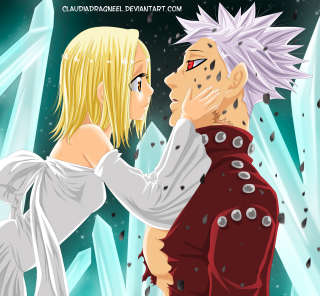 Anime couple forehead touch ice - a couple of anime characters free wallpaper for tablet