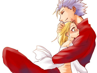 Man woman hugging cartoon red - a white background free wallpaper