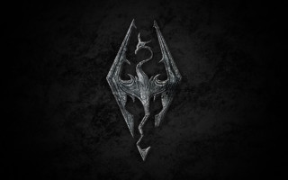 Black white stylized logo elder - daarken free wallpaper