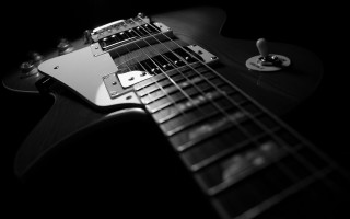 Black white guitar picker neck 2 - grunge free wallpaper