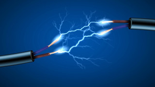 Wires wrapped electrical lightning background - plasma free wallpaper