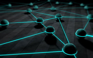 Network balls lines floor black - a wireframe diagram free wallpaper
