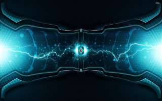 Futuristic blue lightning black background - a futuristic background free wallpaper