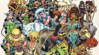 Cartoon characters circle white black - a circle free wallpaper